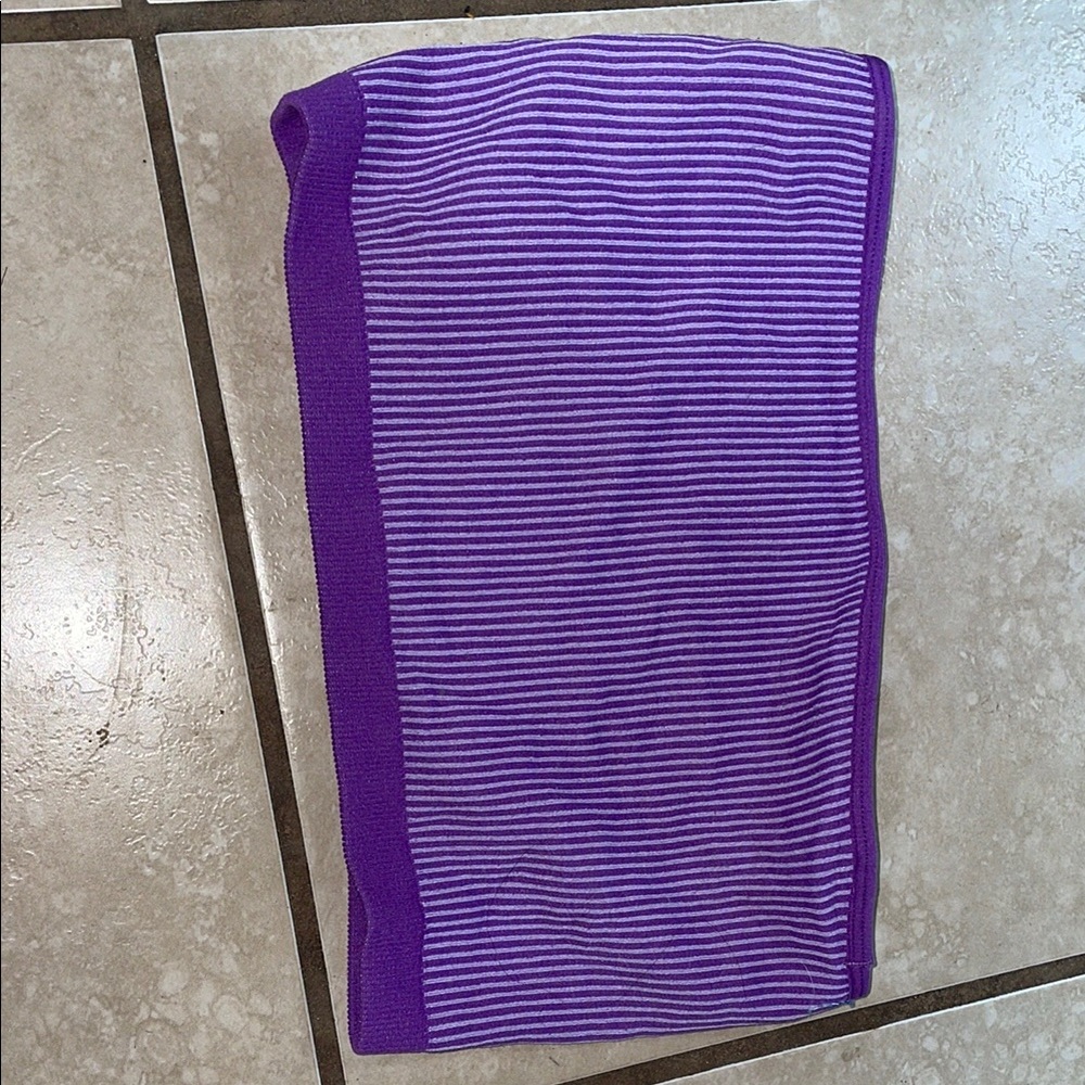 Purple Striped Crop Top
